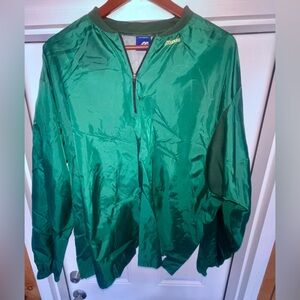 Mizuno Green Baseball Long Sleeve Wind Shirt - Mens XL